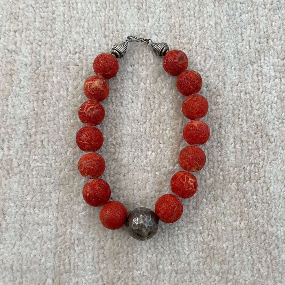 Vintage Statement Chunky Beaded Choker Necklace Jewelry